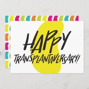 Organ Kidney   Transplantaversary Two-sided Card