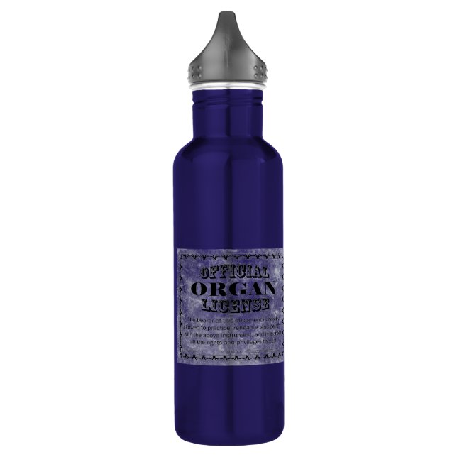 Organ License Stainless Steel Water Bottle (Left)