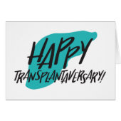 Organ Liver | Happy Transplantaversary Card (Front Horizontal)