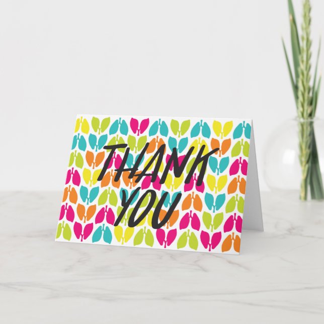 Organ Lungs | Thank You Greeting Card (Front)