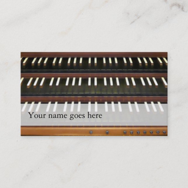 Organ manuals business cards - reverse (Front)