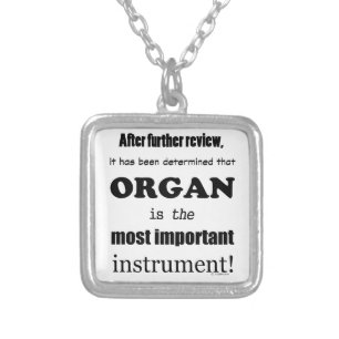 Organ Most Important Instrument Silver Plated Necklace