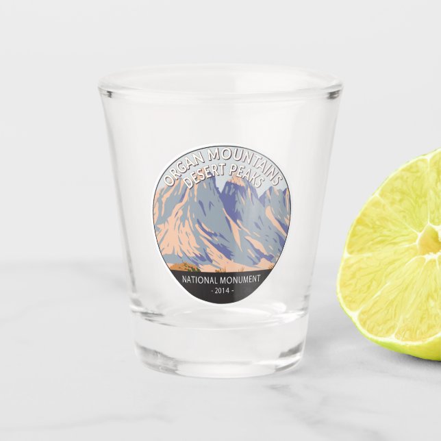 Organ Mountains Desert Peaks National Monument  Shot Glass (Front)