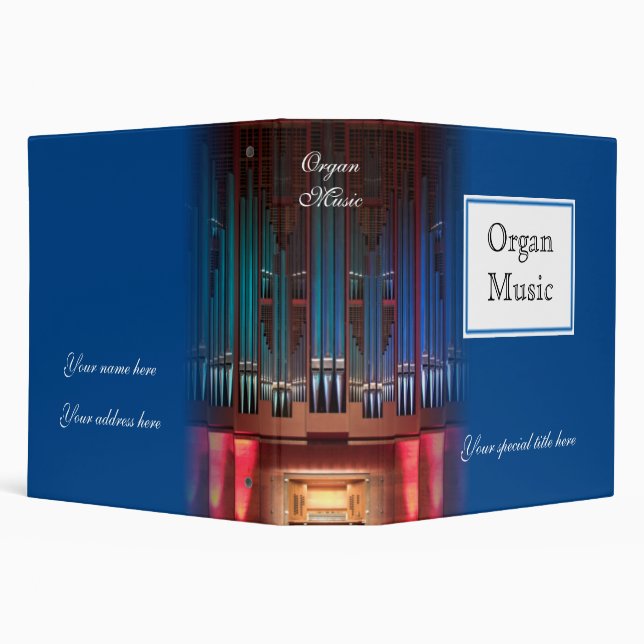 Organ music binder - blue 2 inch (Background)