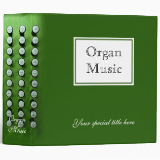 Organ music binder - green 2 inch