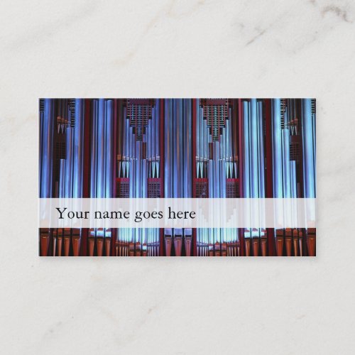 Organ music business cards _ concert hall pipes