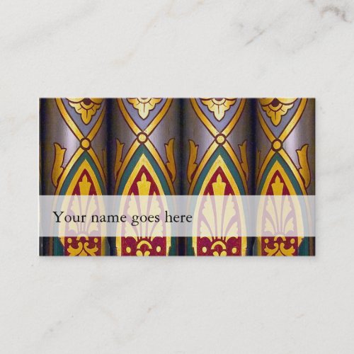 Organ music business cards _ decorated pipes