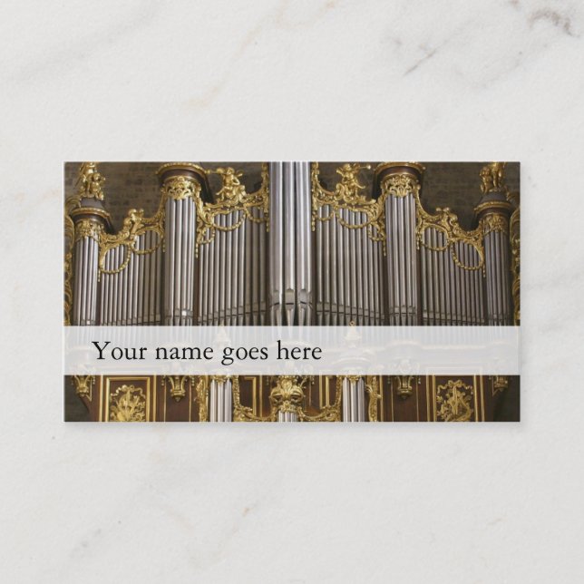 Organ music business cards - Montpellier cathedral (Front)