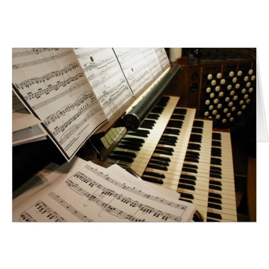 Organ music desk card (Front Horizontal)