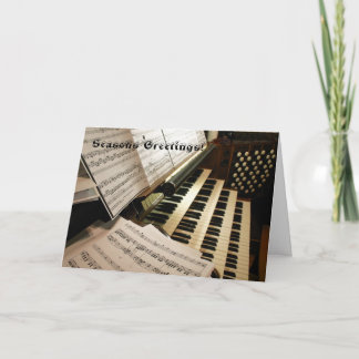 Organ music desk Christmas card