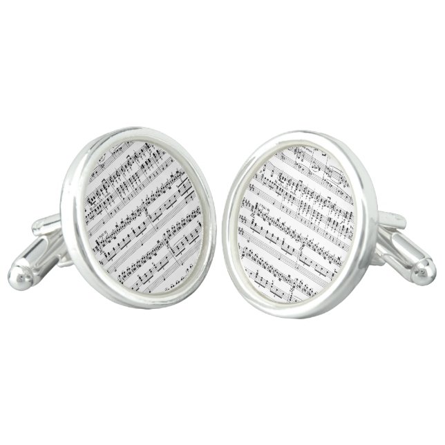Organ music score cufflinks (Angled)