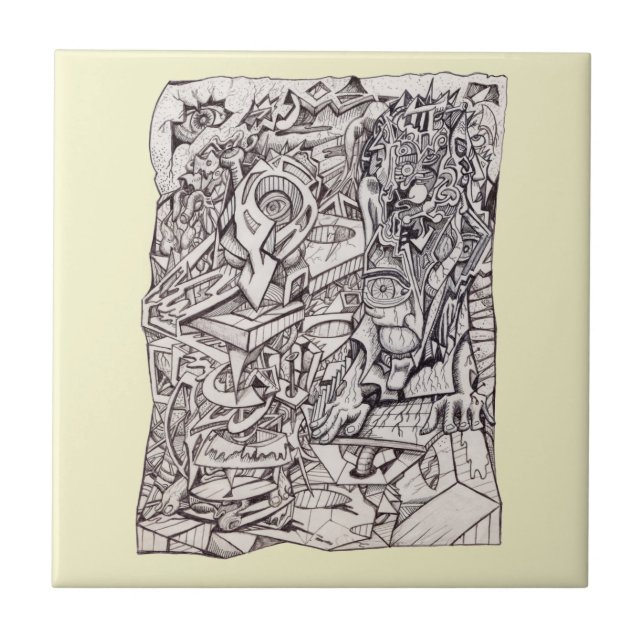 Organ of Worries  Ceramic Tile (Front)