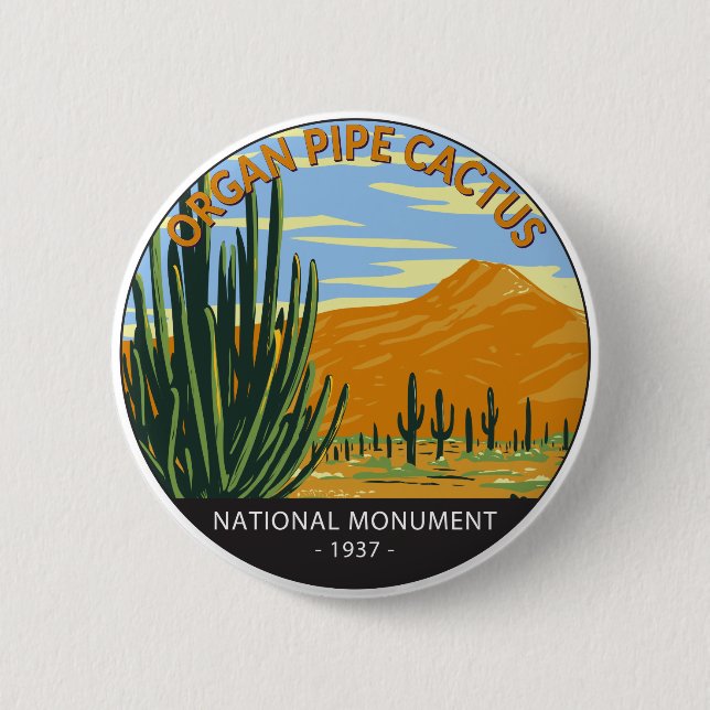 Organ Pipe Cactus National Monument Arizona  Button (Front)