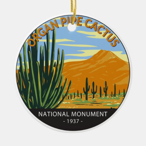 Organ Pipe Cactus National Monument Arizona  Ceramic Ornament