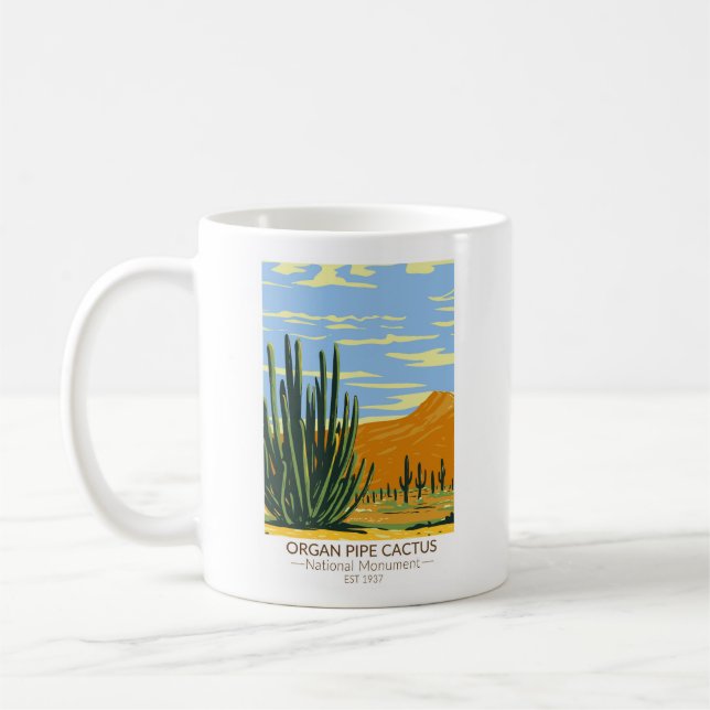Organ Pipe Cactus National Monument Arizona Coffee Mug (Left)