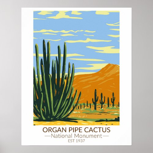 Organ Pipe Cactus National Monument Arizona Poster