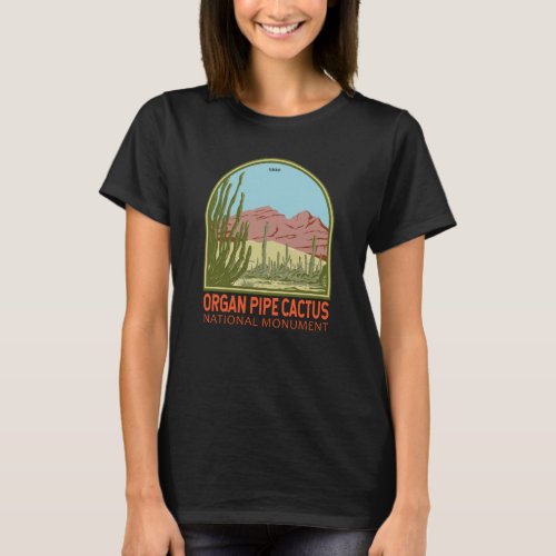 Organ Pipe Cactus National Monument Arizona Retro  T_Shirt