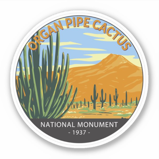 Organ Pipe Cactus National Monument Arizona Sticker (Front)