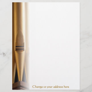 Organ pipe letterhead with address