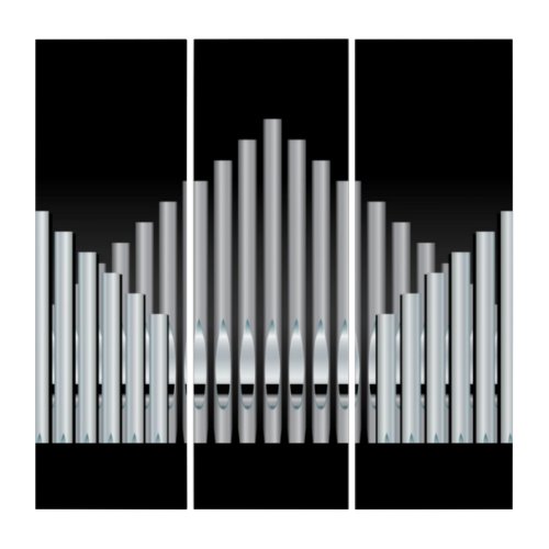 Organ Pipe Silver Triptych