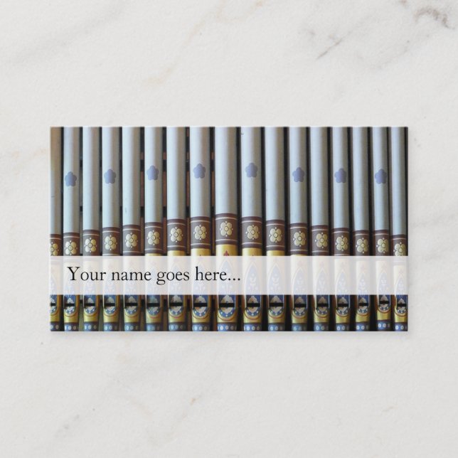 Organ pipes business card - Akaroa (Front)