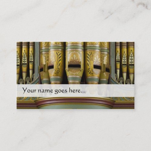 Organ pipes business card _ decorated pipes