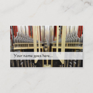 Organ pipes business card - organ interior