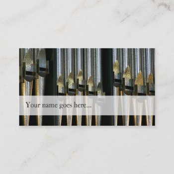 Organ Pipes Business Card - Silver Pipes by organs at Zazzle