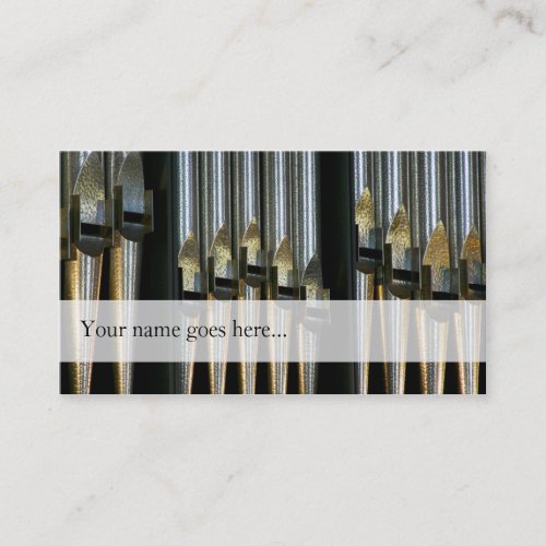 Organ pipes business card _ silver pipes