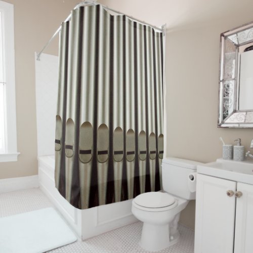 Organ pipes shower curtain
