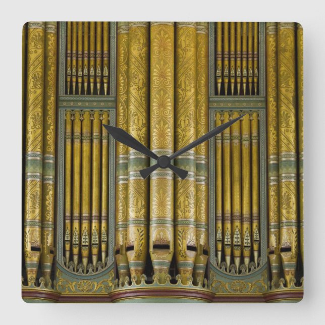 Organ pipes square clock (Front)