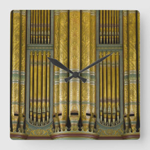 Organ pipes square clock