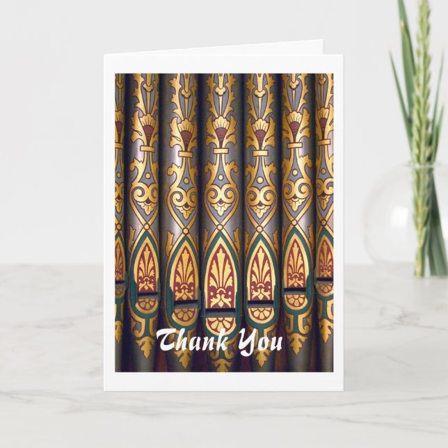 Organ pipes thank you card (Front)