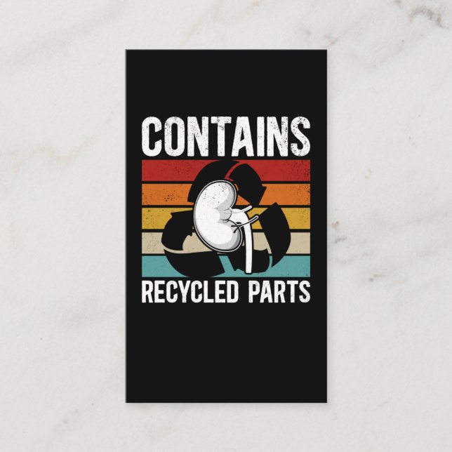 Organ Recipient Cute Kidney Transplant Business Card (Front)