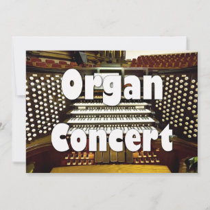 Organ recital invitation - organ console