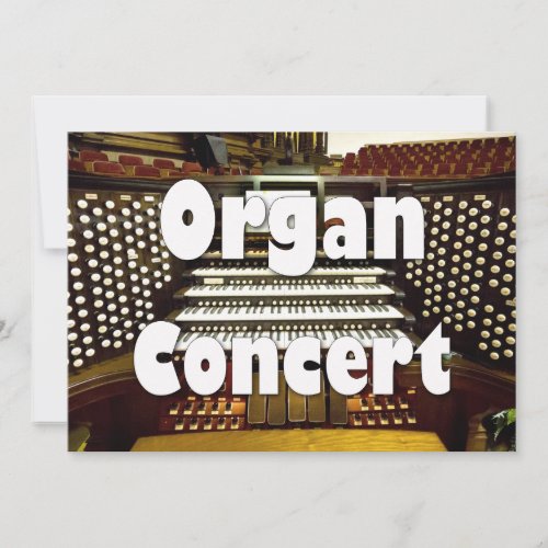 Organ recital invitation _ organ console