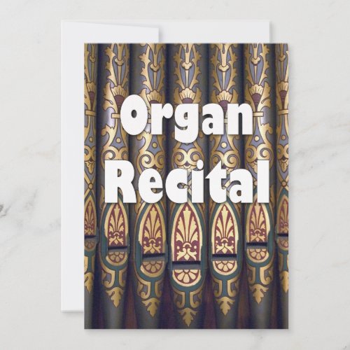 Organ recital invitation _ pipes