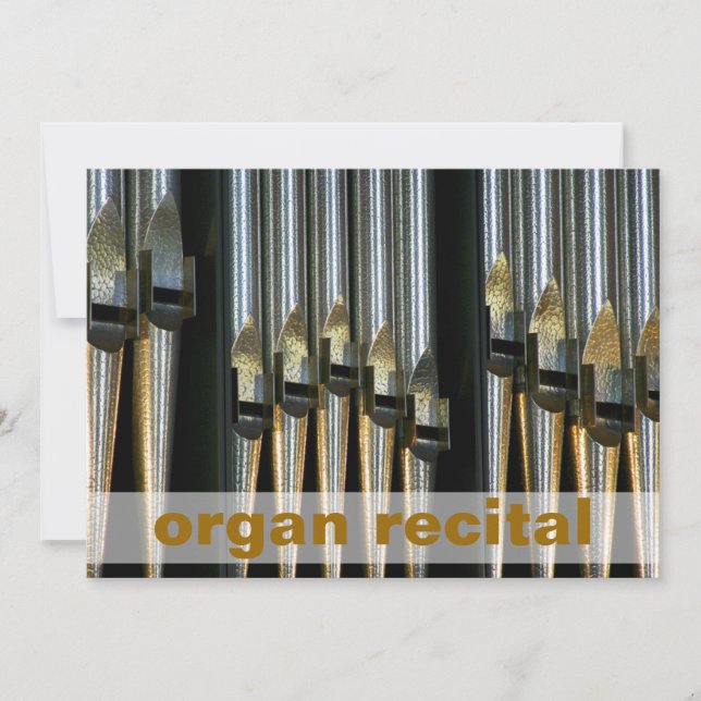 Organ recital invite - metal pipes (Front)