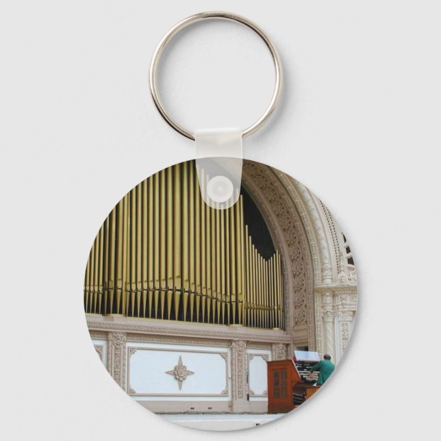 Organ Spreckels Pipe Keychain (Front)