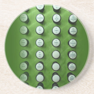 Organ stops drink coaster