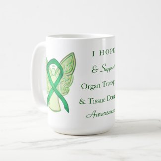 Organ & Tissue Donation Awareness Ribbon Mugs