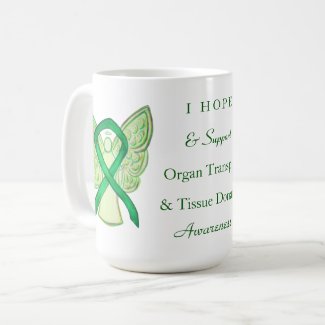 Organ & Tissue Donation Awareness Ribbon Mugs