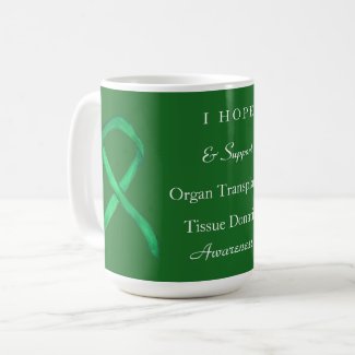 Organ & Tissue Donation Awareness Ribbon Mugs