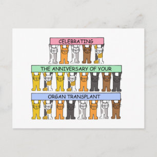 Organ Transplant Anniversary Congratulations. Postcard