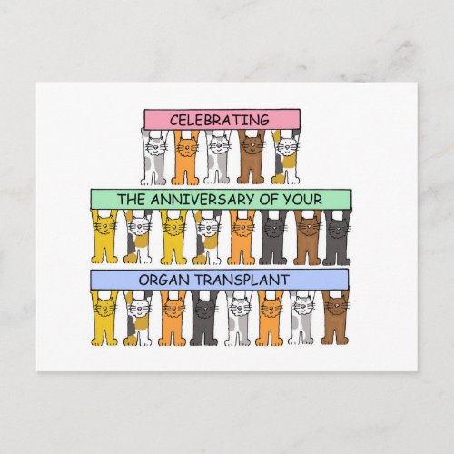 Organ Transplant Anniversary Congratulations Postcard