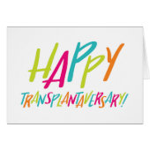 Organ Transplant | Happy Transplantaversary Card (Front Horizontal)