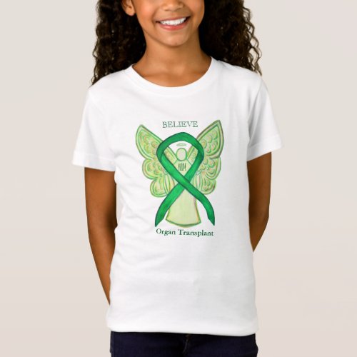 Organ Transplants Green Awareness Ribbon Shirt