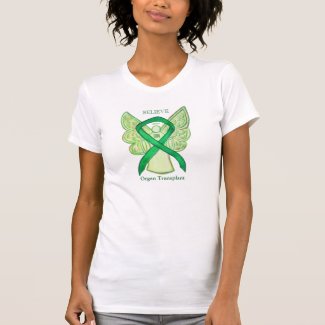 Organ Transplants Green Awareness Ribbon Shirt