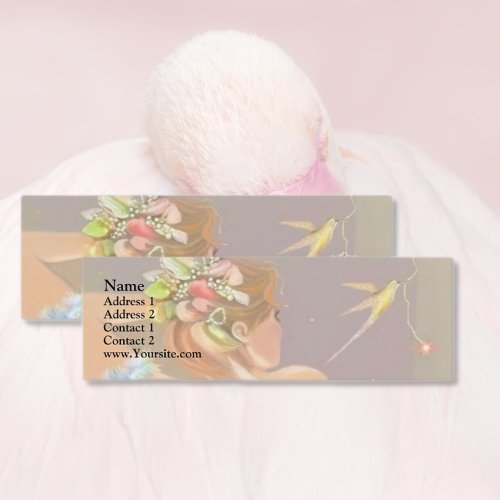 Organdy Wings Fairy and Shell Mini Business Card