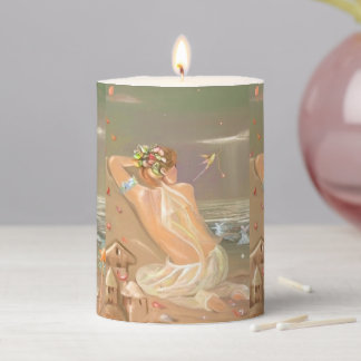 Organdy Wings Fairy  Pillar Candle